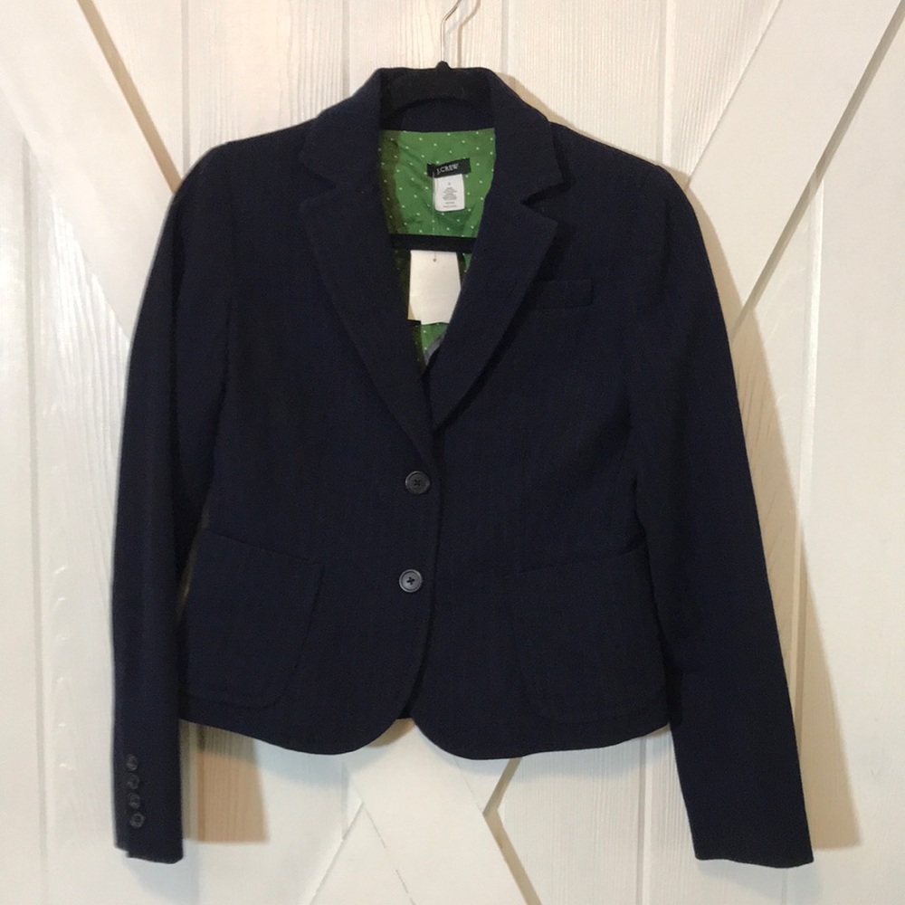 NWT J.Crew "Schoolboy" Blazer in Pinstripe Wool Blend